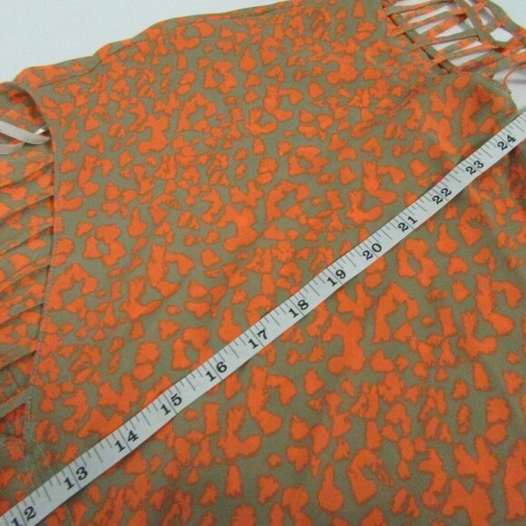 RACHEL ROY Orange Tan Loose Fit Dress Top - Picture 8 of 8